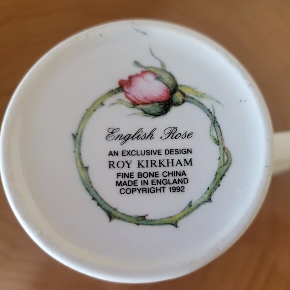 ROY KIRKHAM English Rose Fine Bone China Coffee Tea Mugs - Set of 2 - Picture 2 of 9